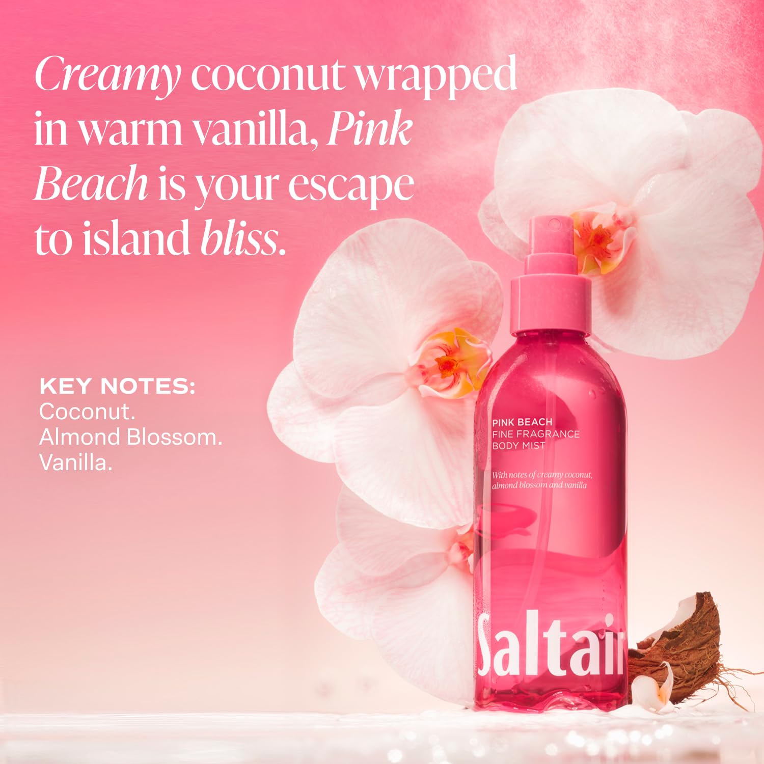 Delicate fragrance mist on clothing for subtle island-inspired aroma
