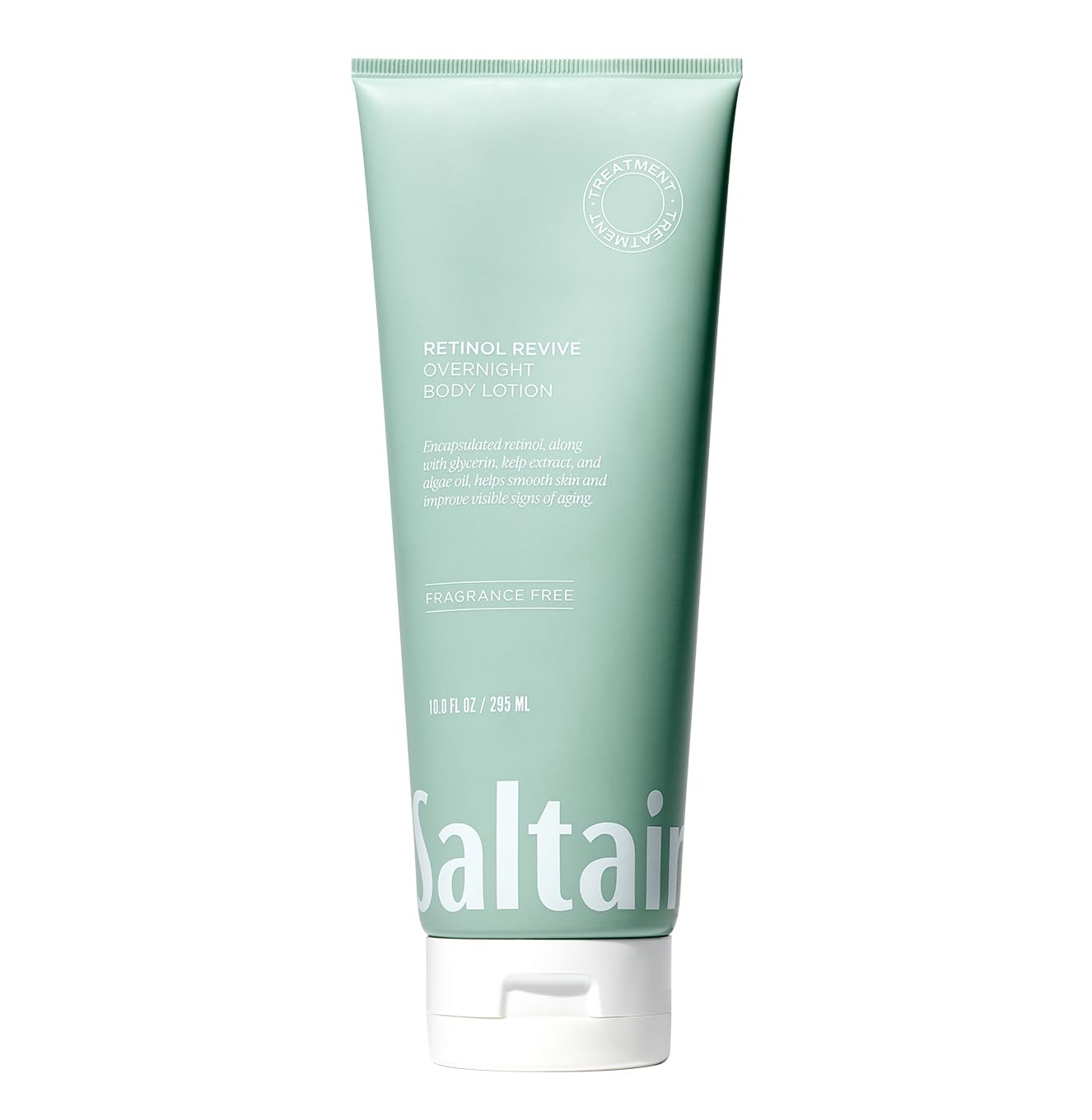 Saltair Retinol Revive Night Lotion pump bottle for smoother, hydrated skin by morning.