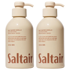 Saltair Salt Water Vanilla bottle pour highlights refreshment for skin.