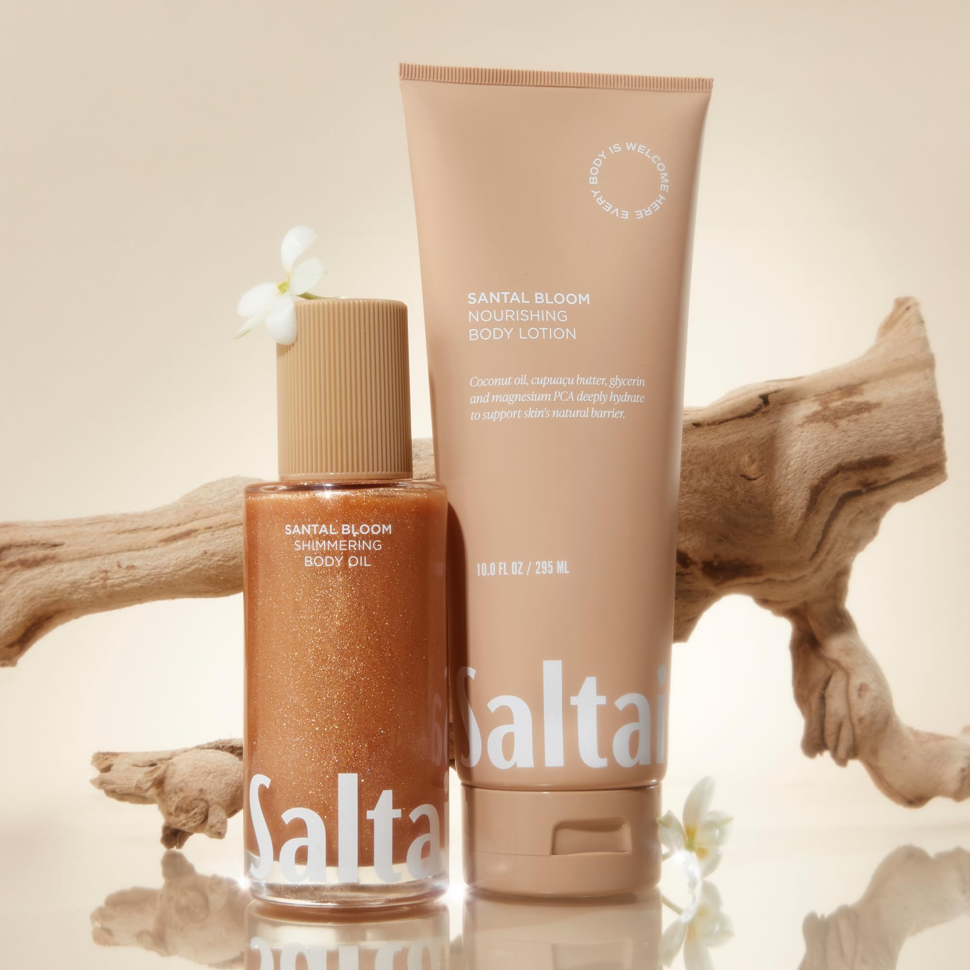 Saltair Santal Bloom scent display suggesting a warm, inviting aroma