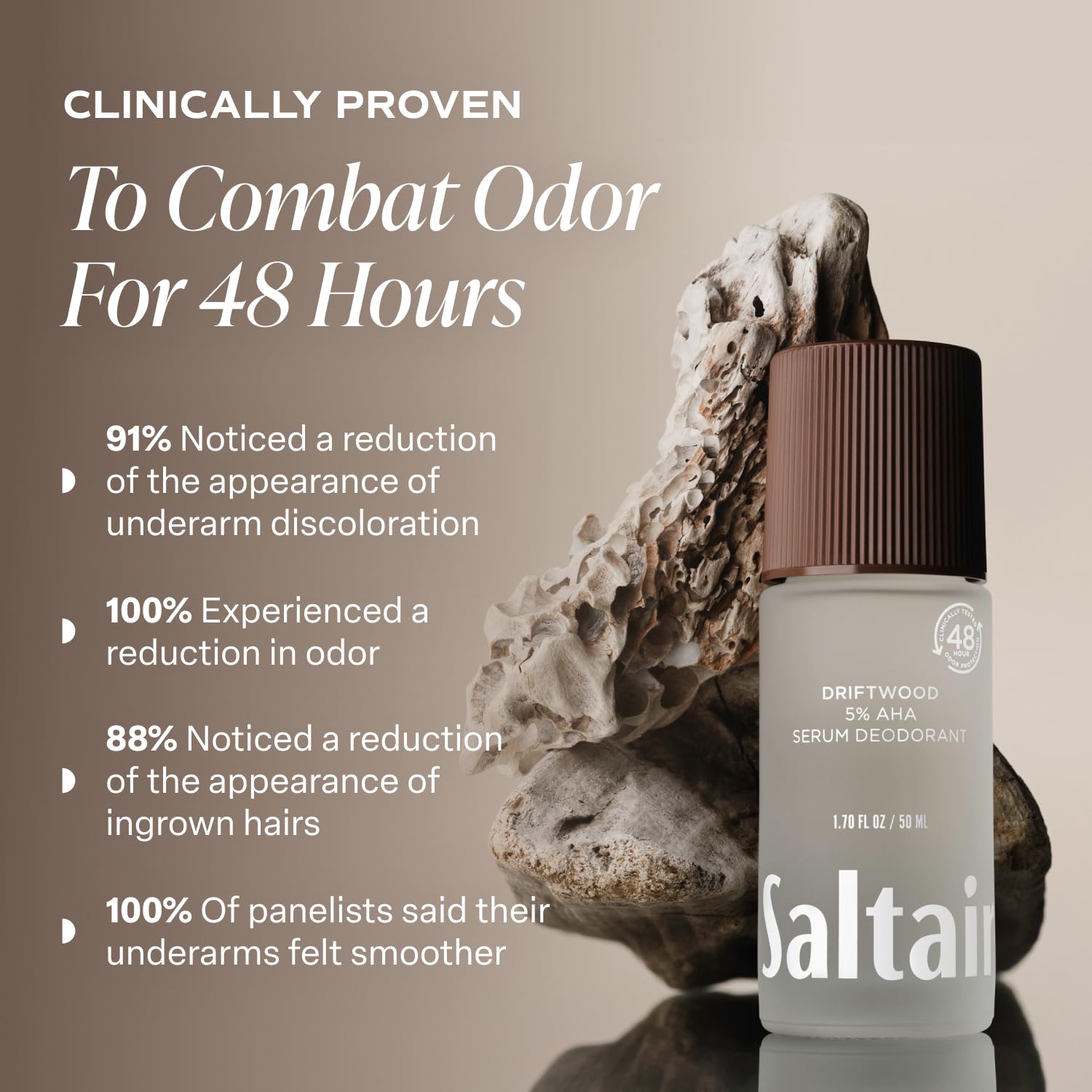 Saltair Serum Deodorant aluminum-free formula gentle on sensitive underarms