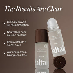 Saltair Serum Deodorant roll-on application close-up showing smooth glide