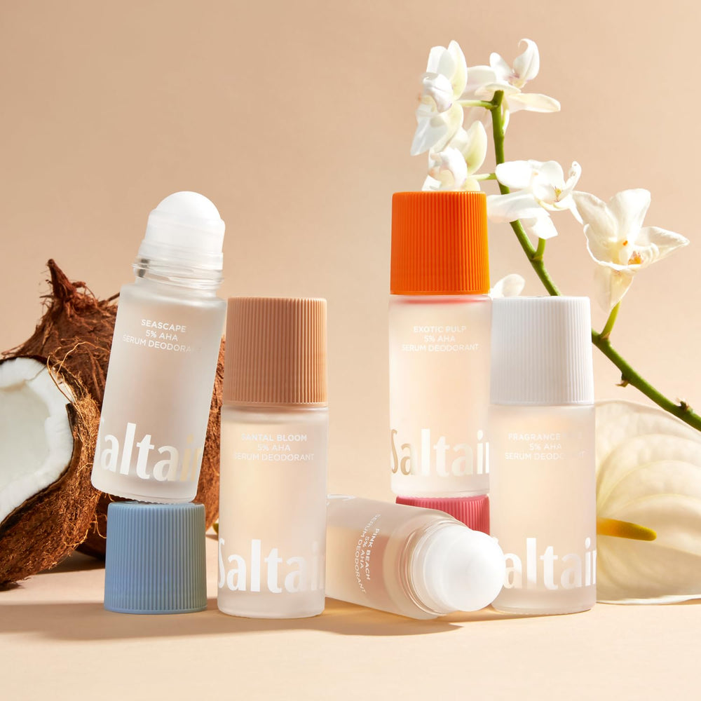 Saltair Serum Deodorant Odor protection graphic communicates long-lasting freshness.