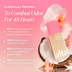Saltair Serum Deodorant roller-ball application for quick, mess-free scent control.