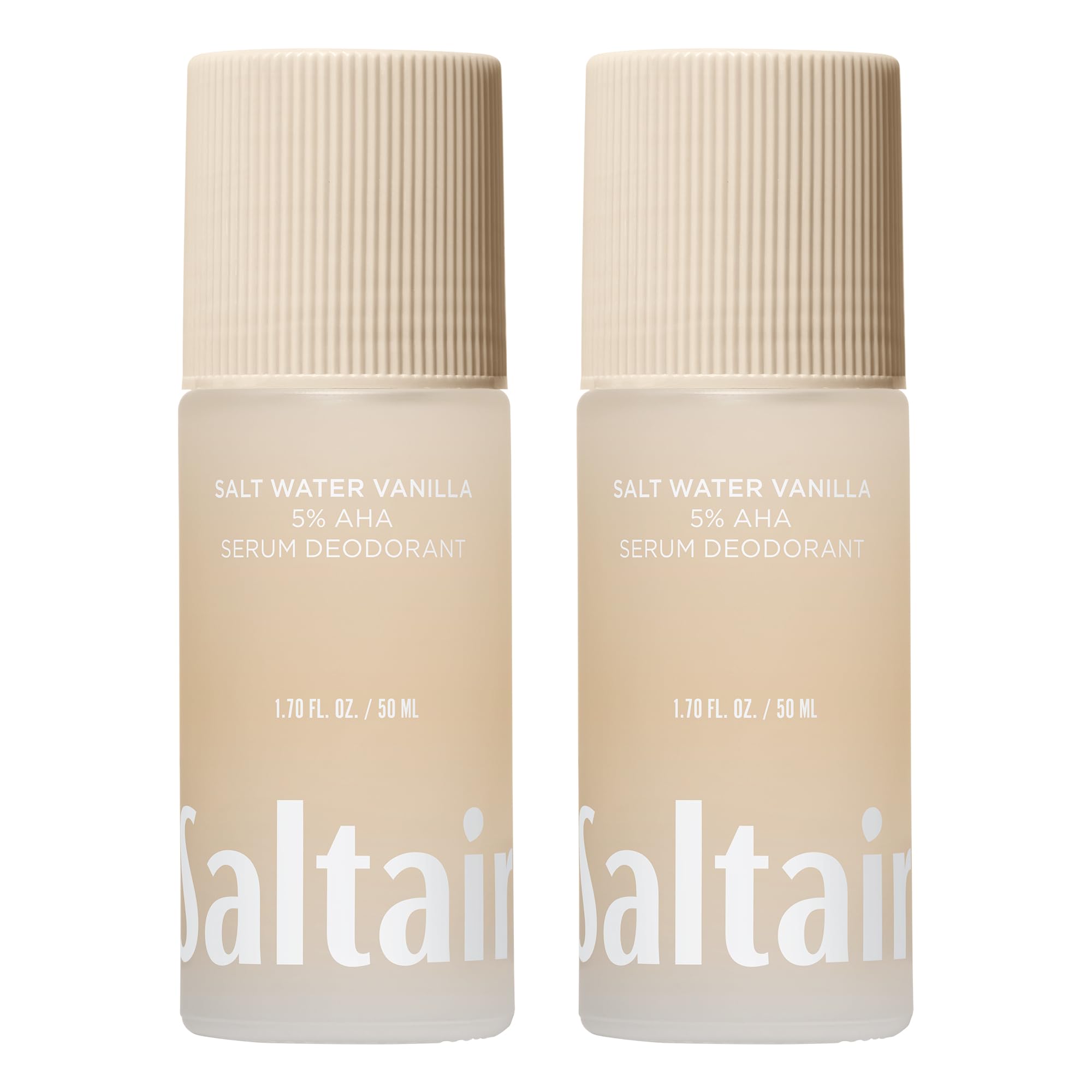 Saltair Serum Deodorant two-pack bottles for convenient daily use