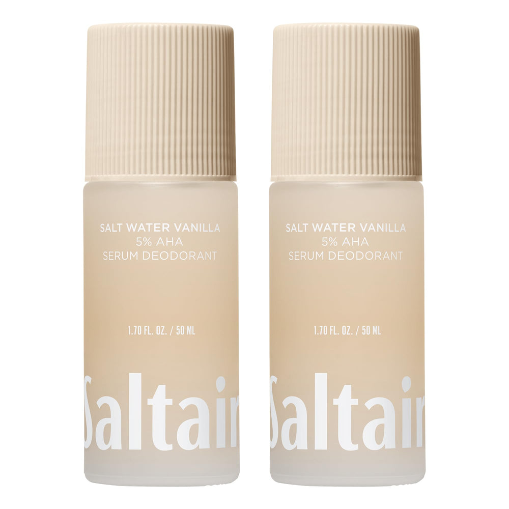 Saltair Serum Deodorant two-pack bottles for convenient daily use