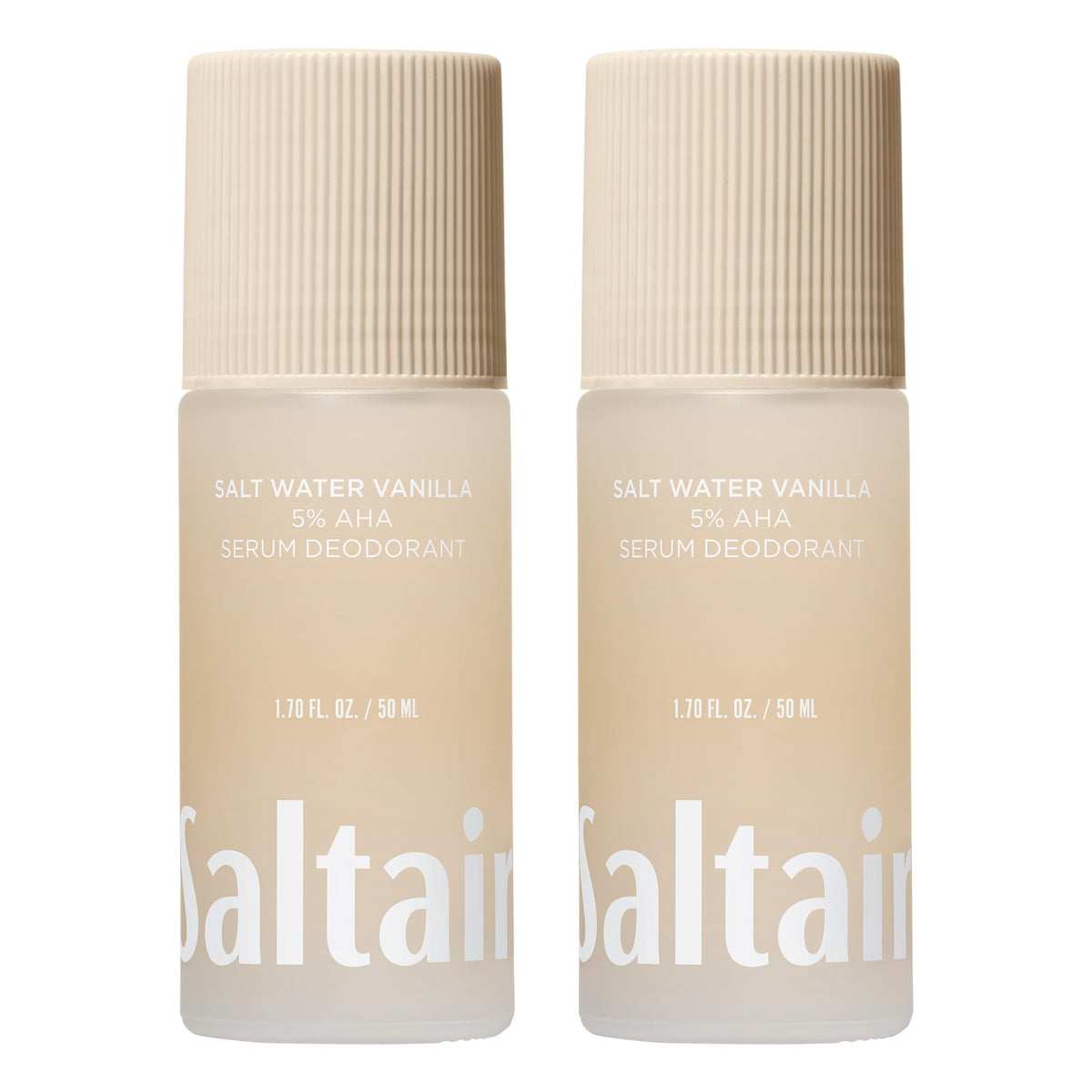Saltair Serum Deodorant two-pack bottles for convenient daily use