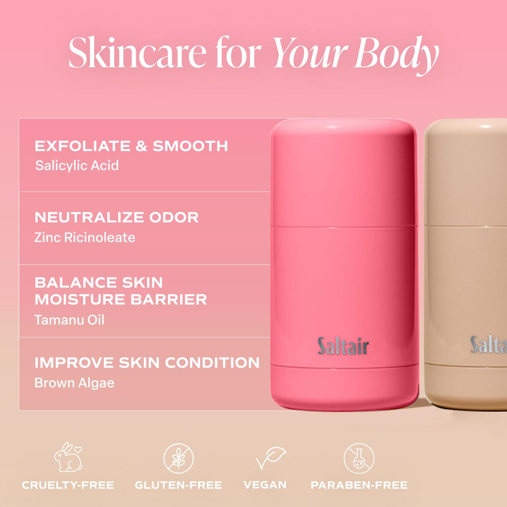Saltair Pink Beach bottle with tropical coconut and vanilla notes.