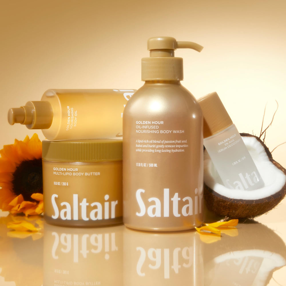 Saltair vegan cruelty-free paraben-free body wash for mindful self-care.