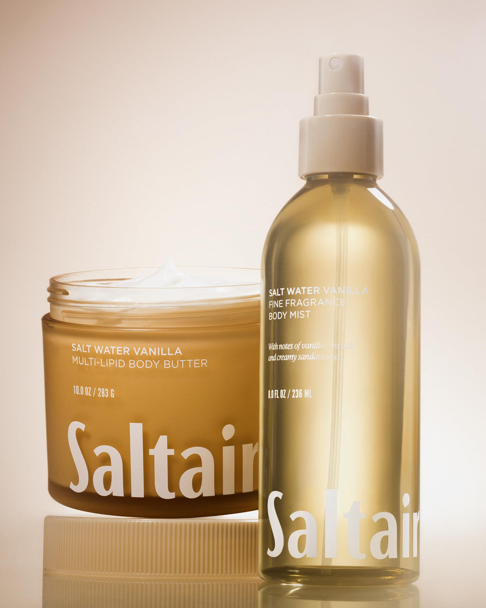Saltair products emphasize vegan, cruelty-free, gluten-free ingredients for mindful beauty.