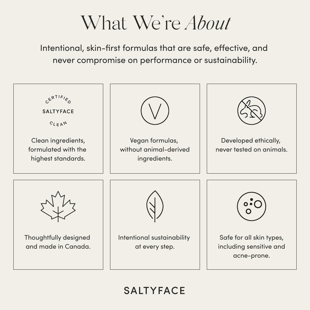 SALTYFACE tanning-foam glow after application shows natural fade and even tone.