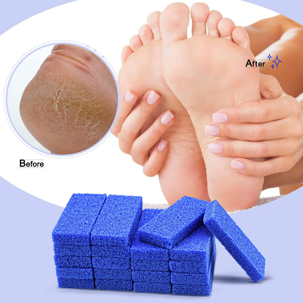 SALVMARY blue coarse pads back view highlighting hygienic single-use design