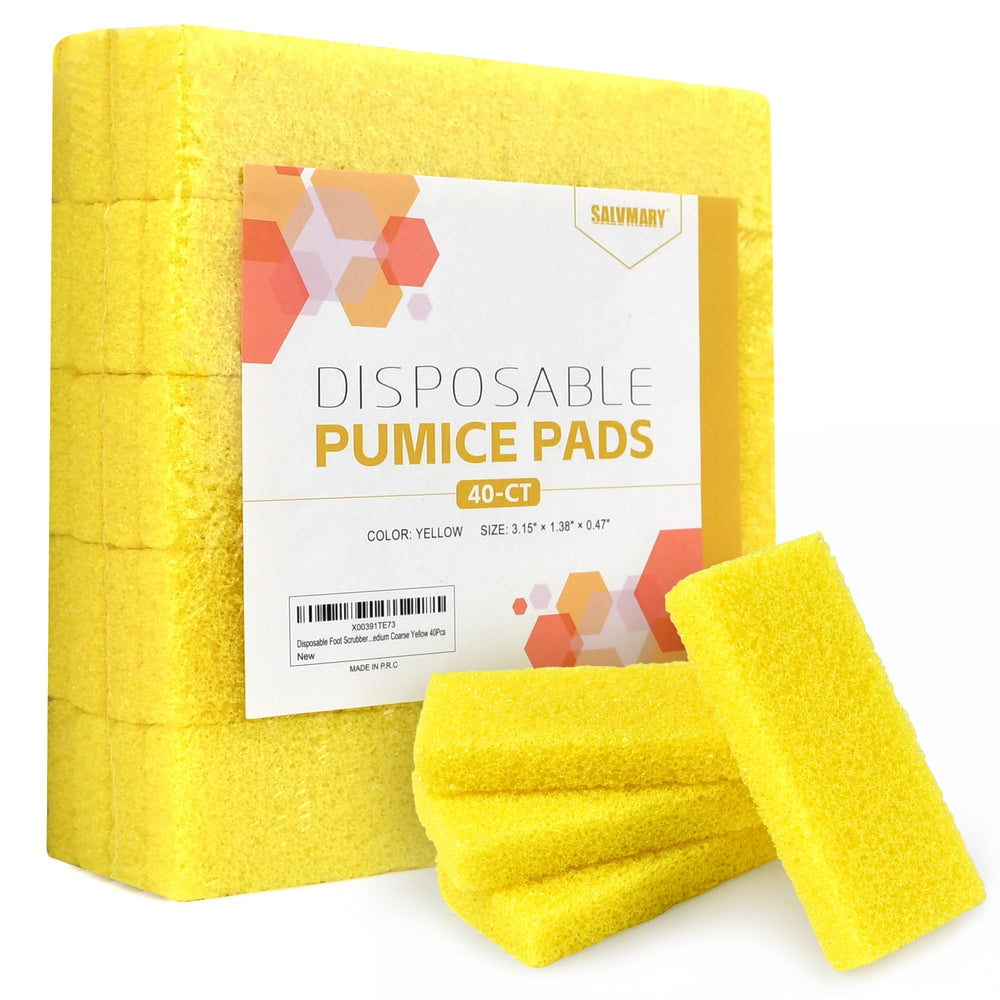 SALVMARY disposable foot scrubber pads pack for hygienic pedicures at home