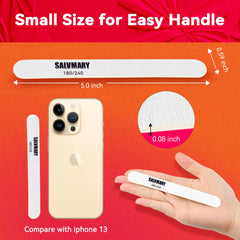 SALVMARY disposable nail files 50pcs pack for quick manicures