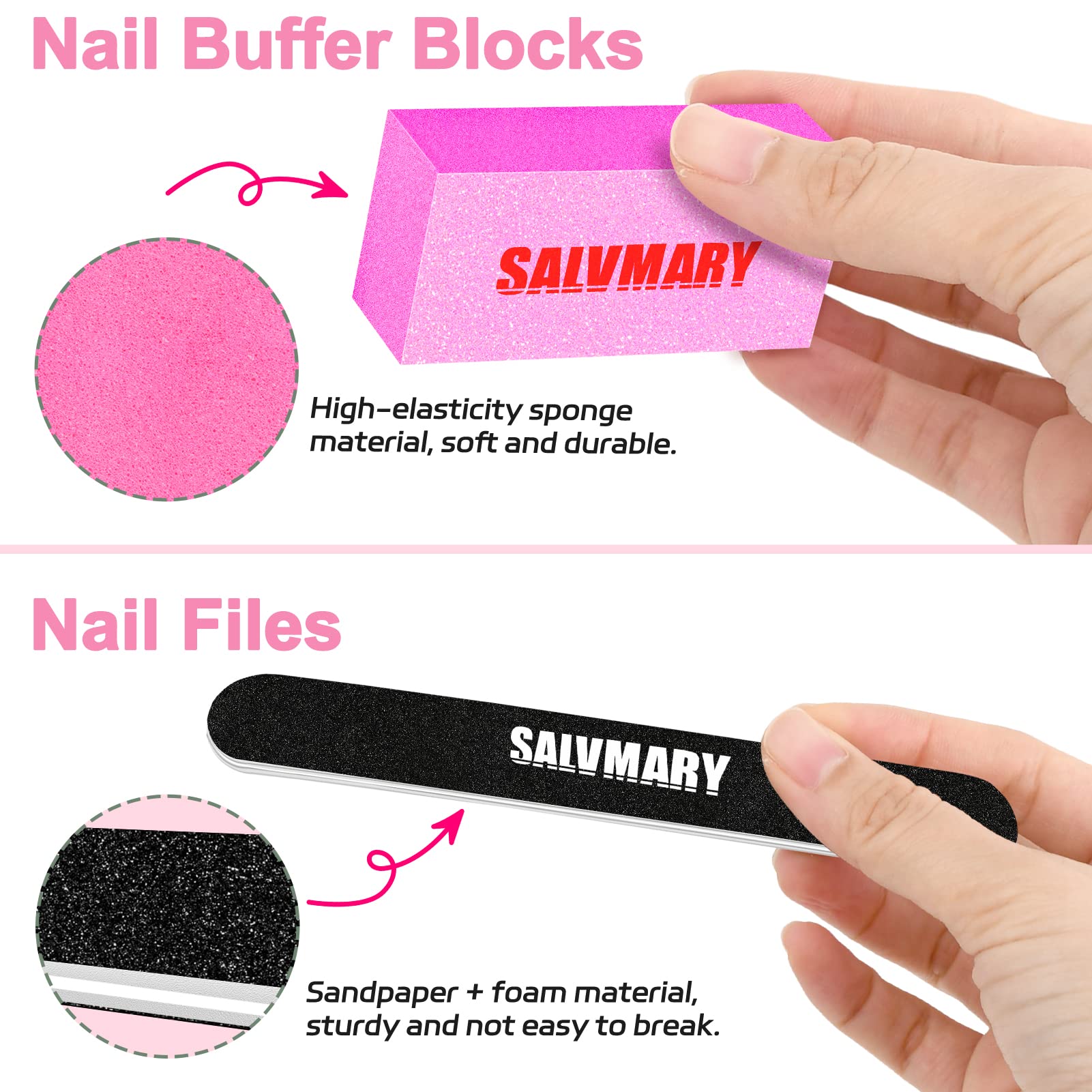 SALVMARY home salon kit shown in four colors for versatile manicure tools.