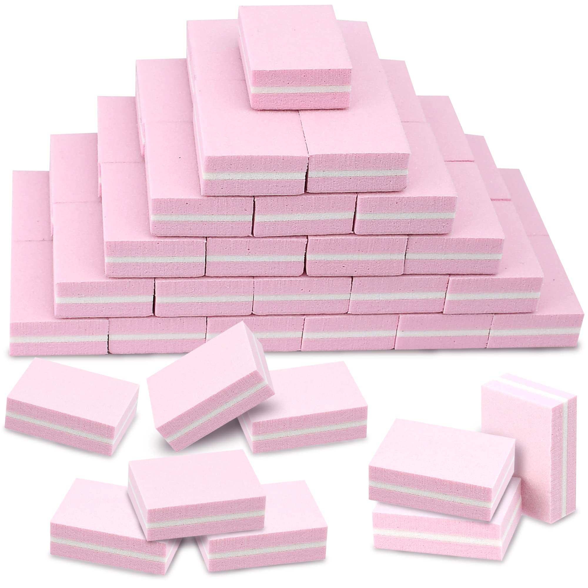 SALVMARY pink double-sided buffer for versatile nail prep and smoothing ridges.