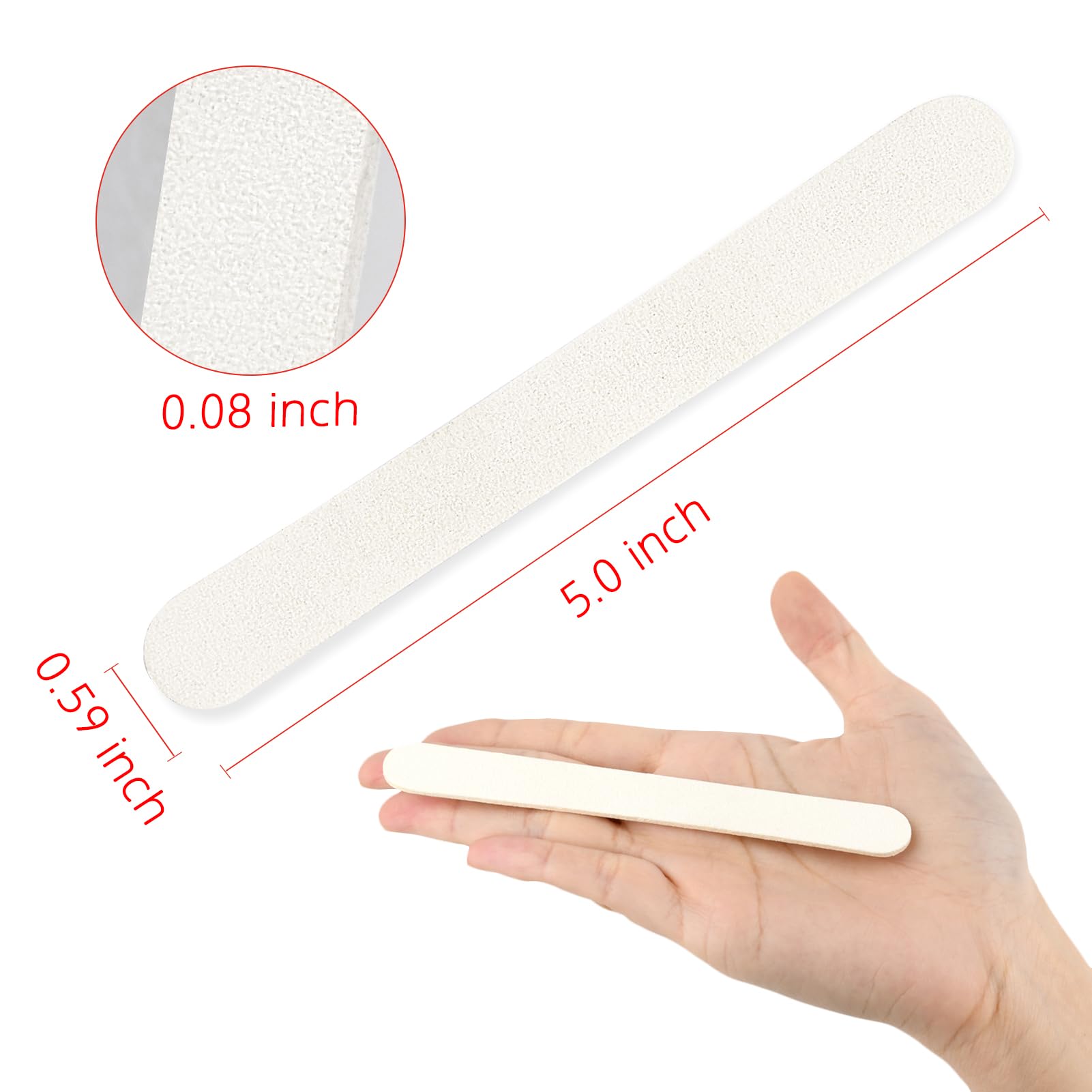 SALVMARY nail file with round top design reduces risk during shaping.