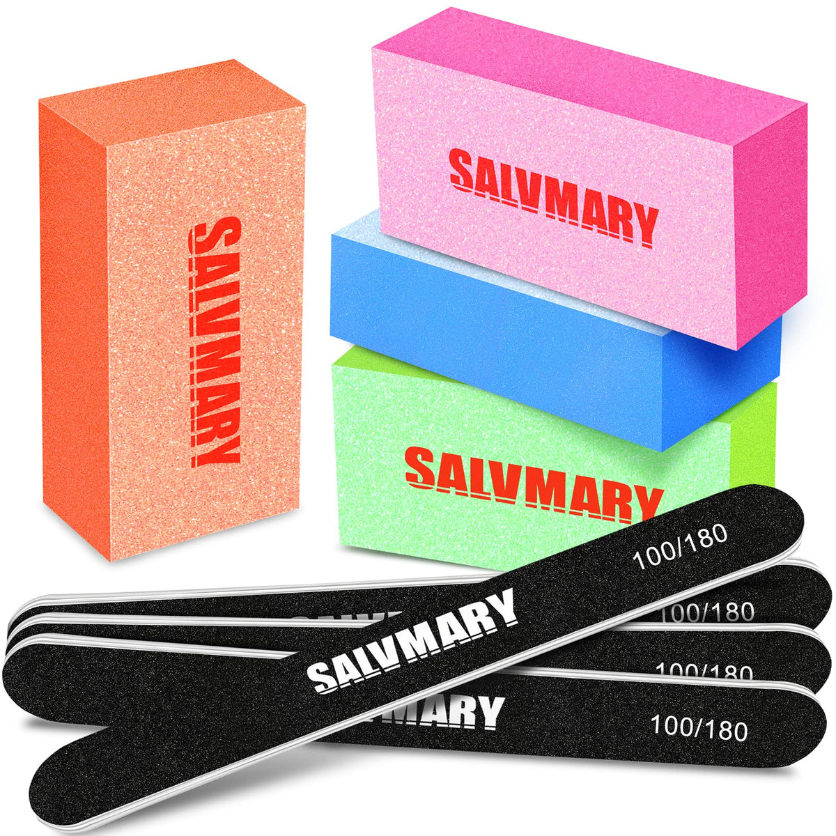 SALVMARY nail files and buffers kit for at-home salon-quality shaping and smoothing.