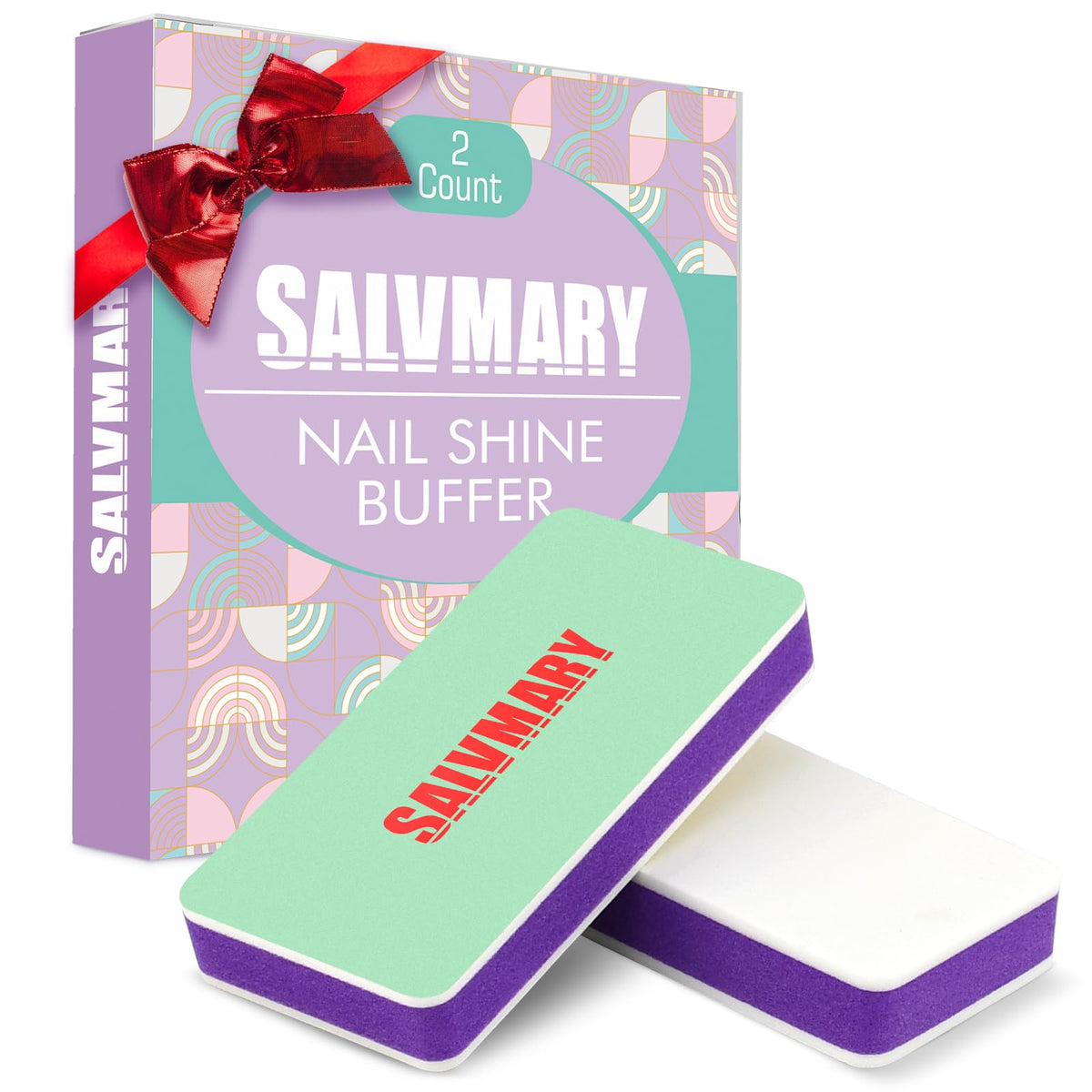 SALVMARY nail shiner block green 400 grit smoothing nails at home