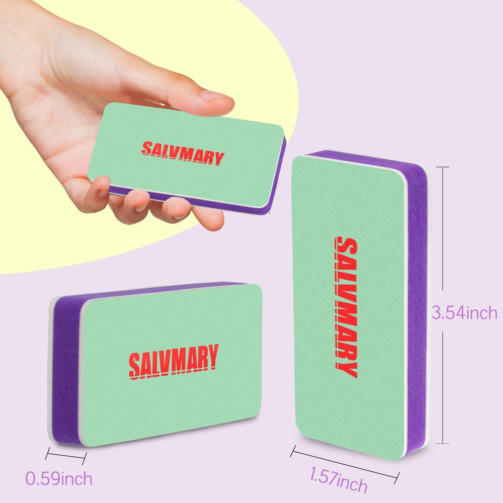 SALVMARY green 400 grit side smooths nail surfaces