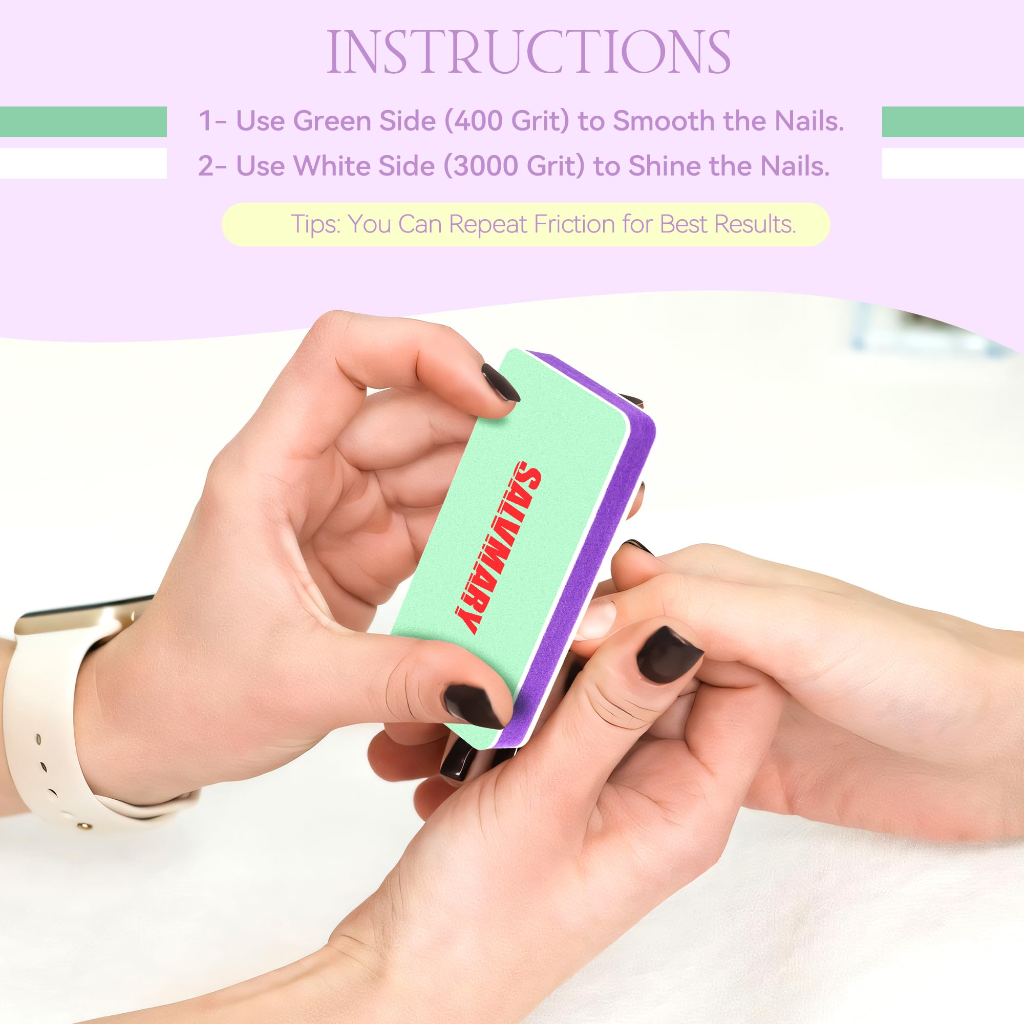 SALVMARY professional salon-use buffer for shine without oils