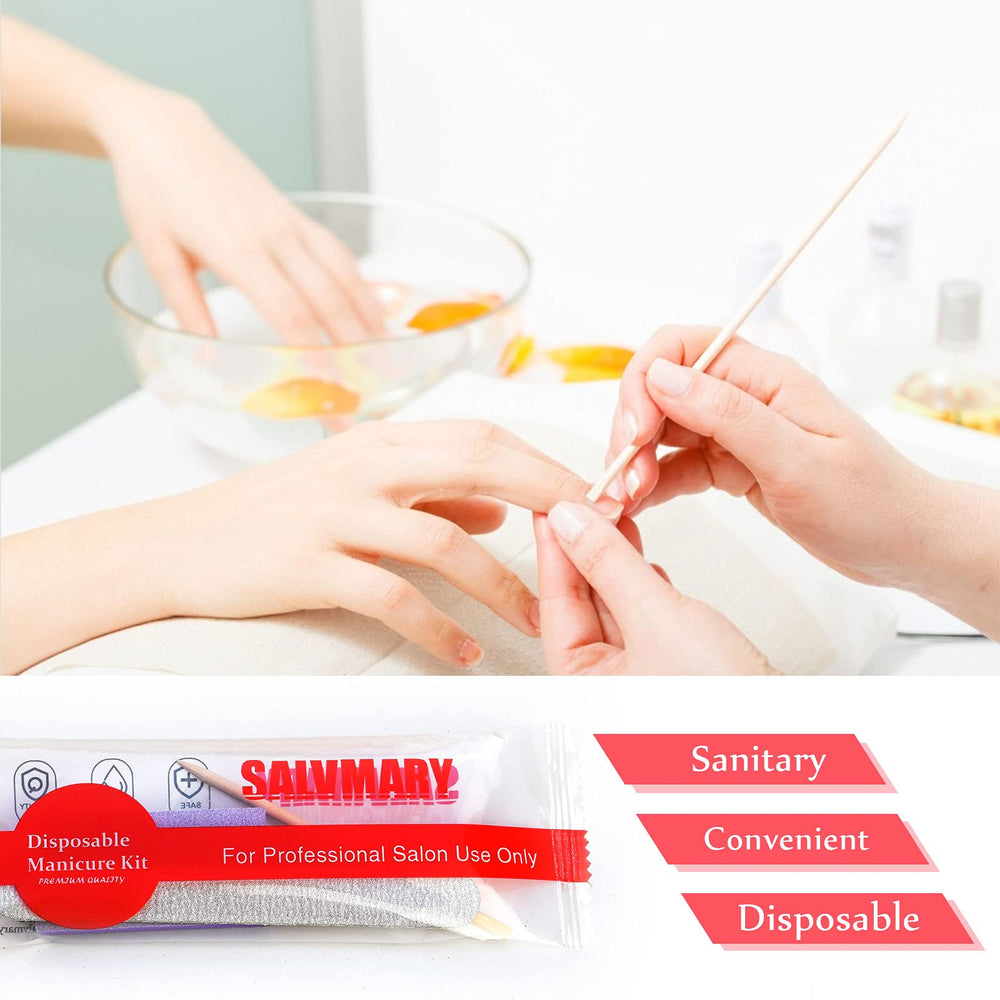 SALVMARY 100-set disposable manicure kit for salons and spas