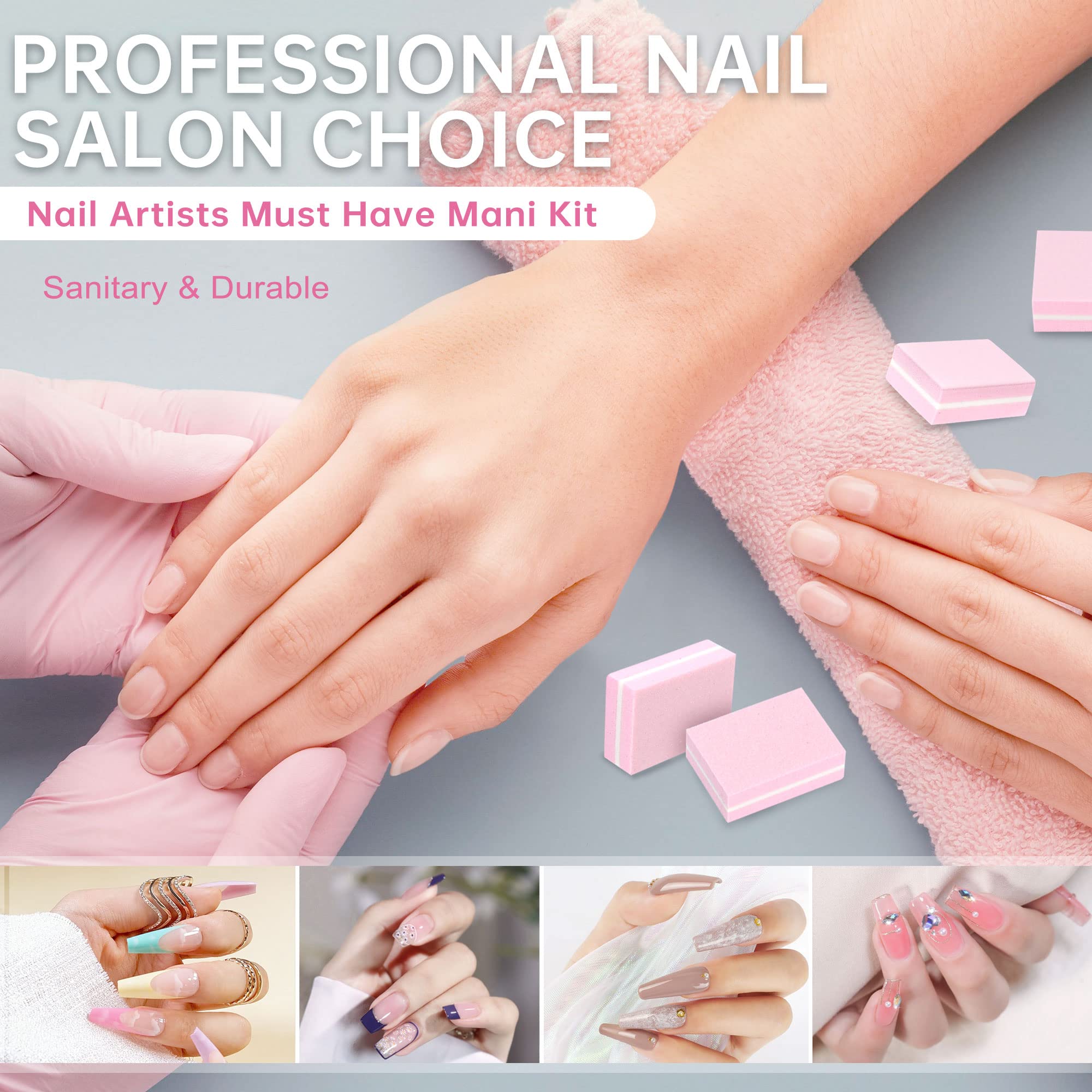 SALVMARY washable reusable buffer blocks for DIY nail art touch-ups.