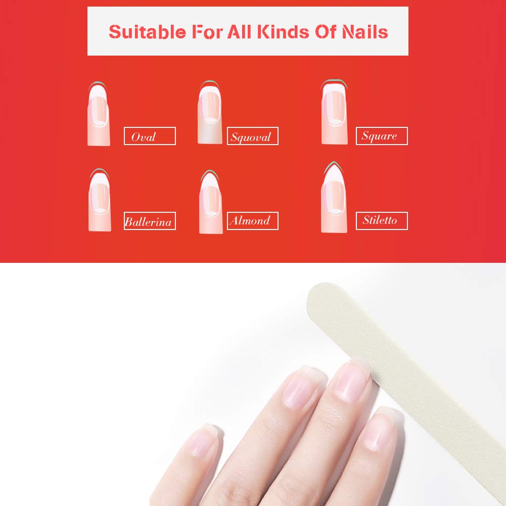 SALVMARY white emery board showcases quality finish for everyday manicures.