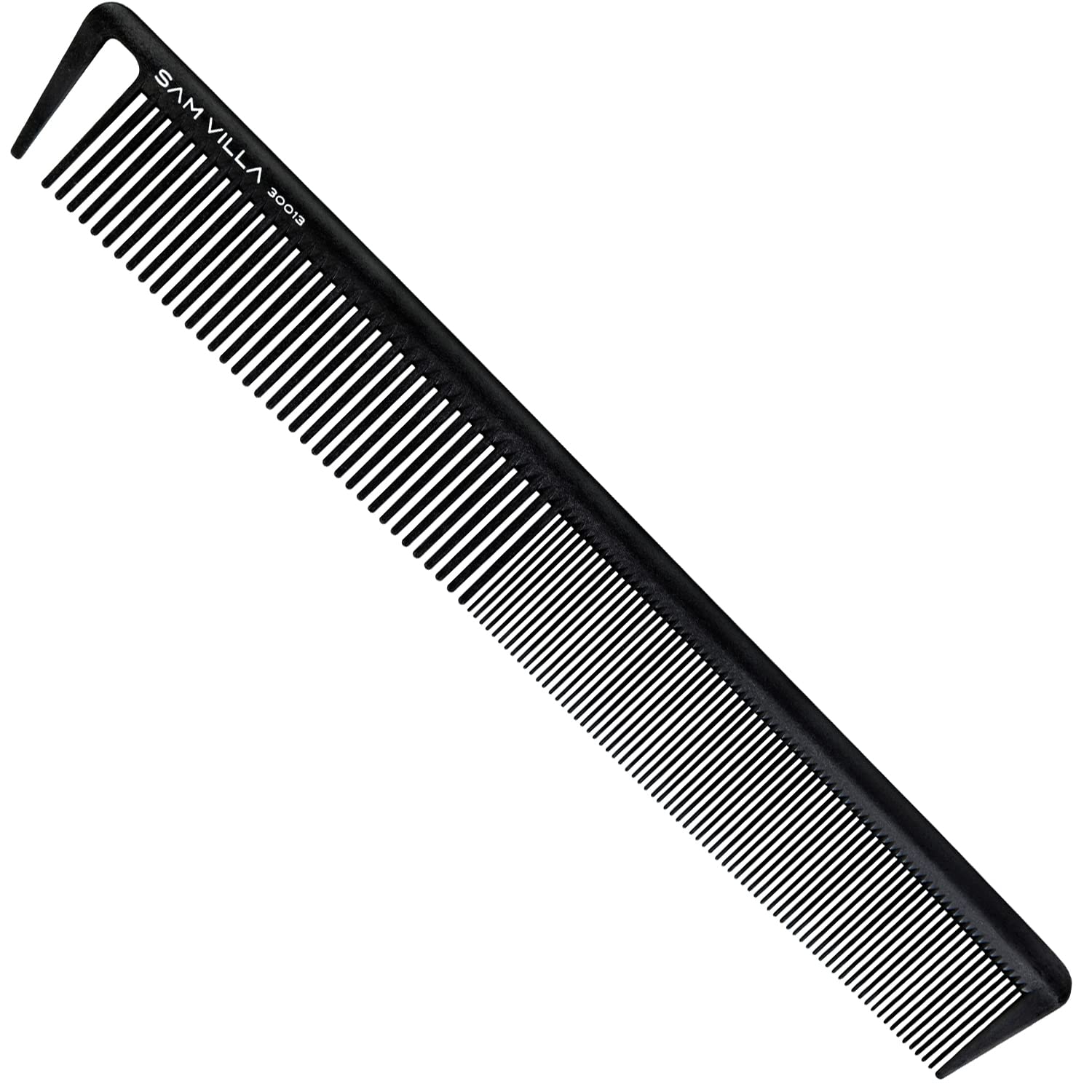 Sam Villa Signature long cutting comb showing snag-free glide for precise sectioning