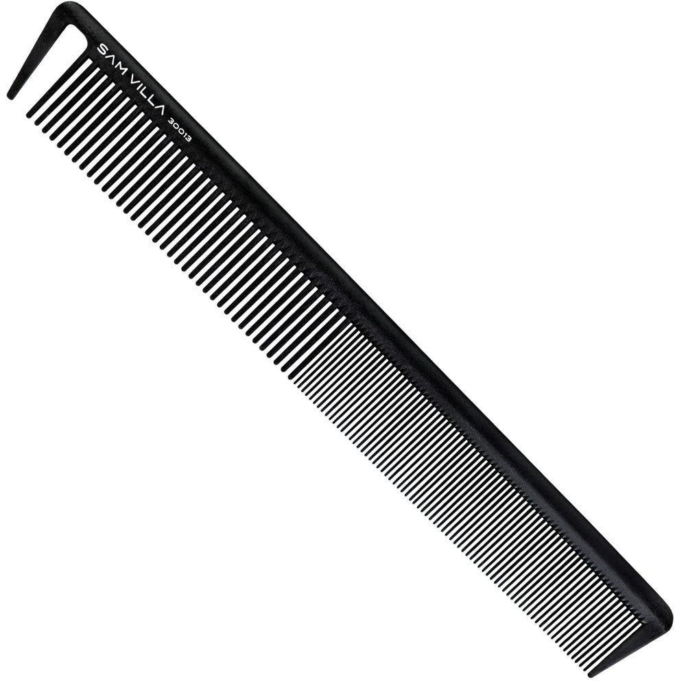Sam Villa Signature long cutting comb showing snag-free glide for precise sectioning