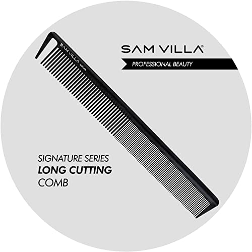 Sam Villa Signature parting comb demonstrating clean parts and smooth lift for precise sections
