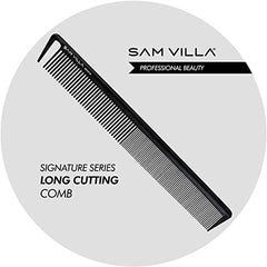 Sam Villa Signature parting comb demonstrating clean parts and smooth lift for precise sections