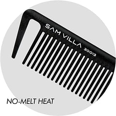Sam Villa Signature silicone glide illustrating seamless movement through hair textures