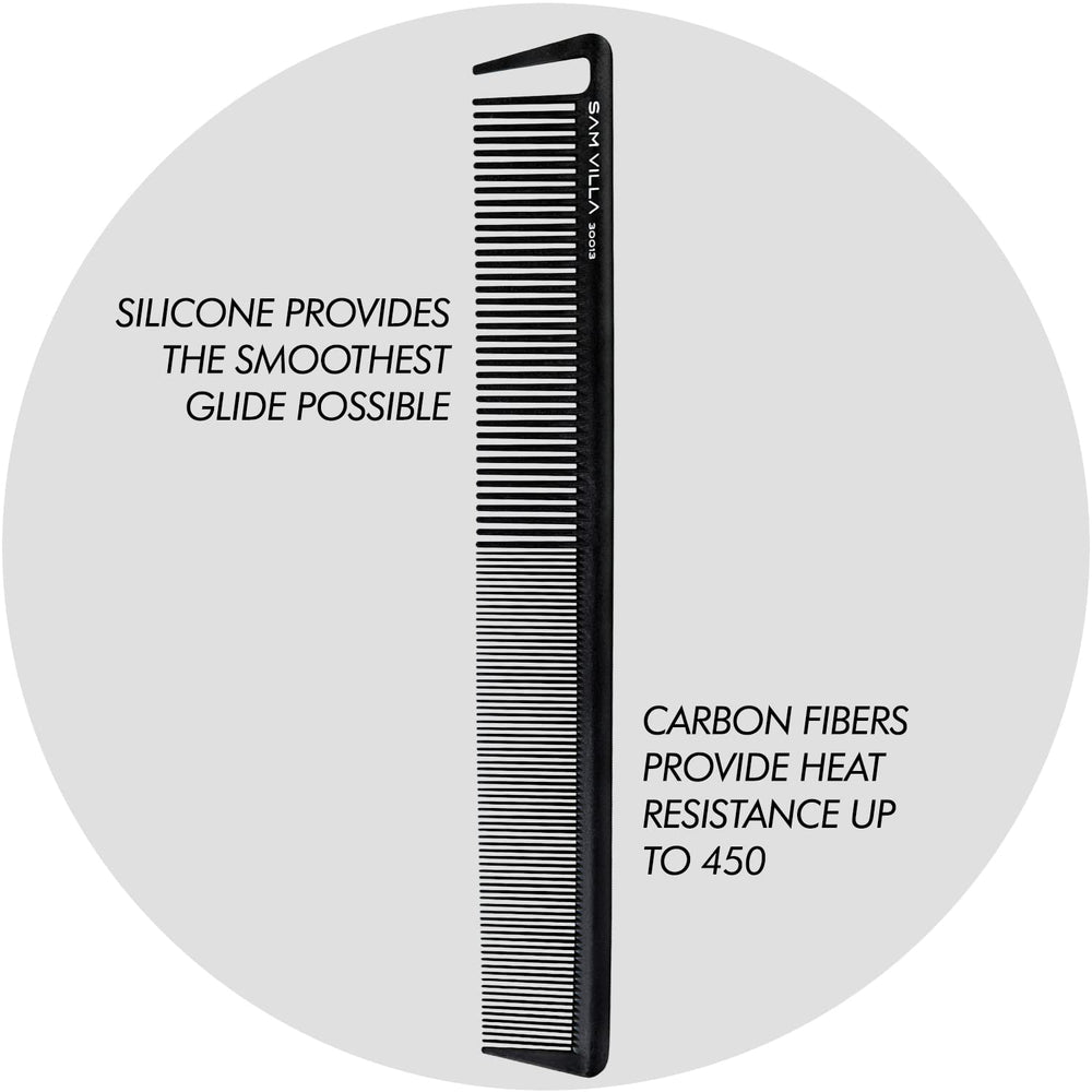 Sam Villa Signature smooth-tooth design reduces snagging during detangling
