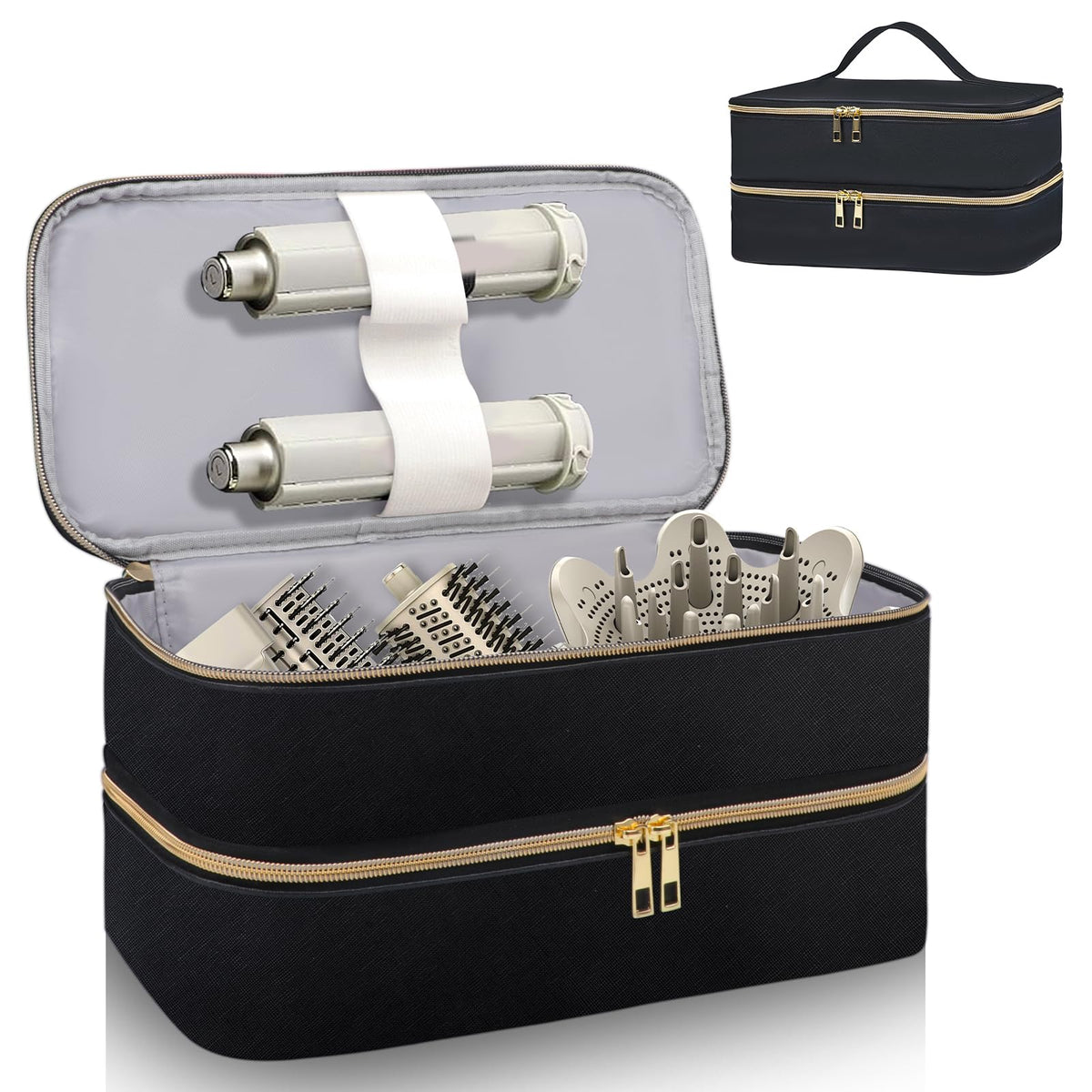 Sambois Shark Flex Style travel case exterior showing protective PU leather finish for travel.