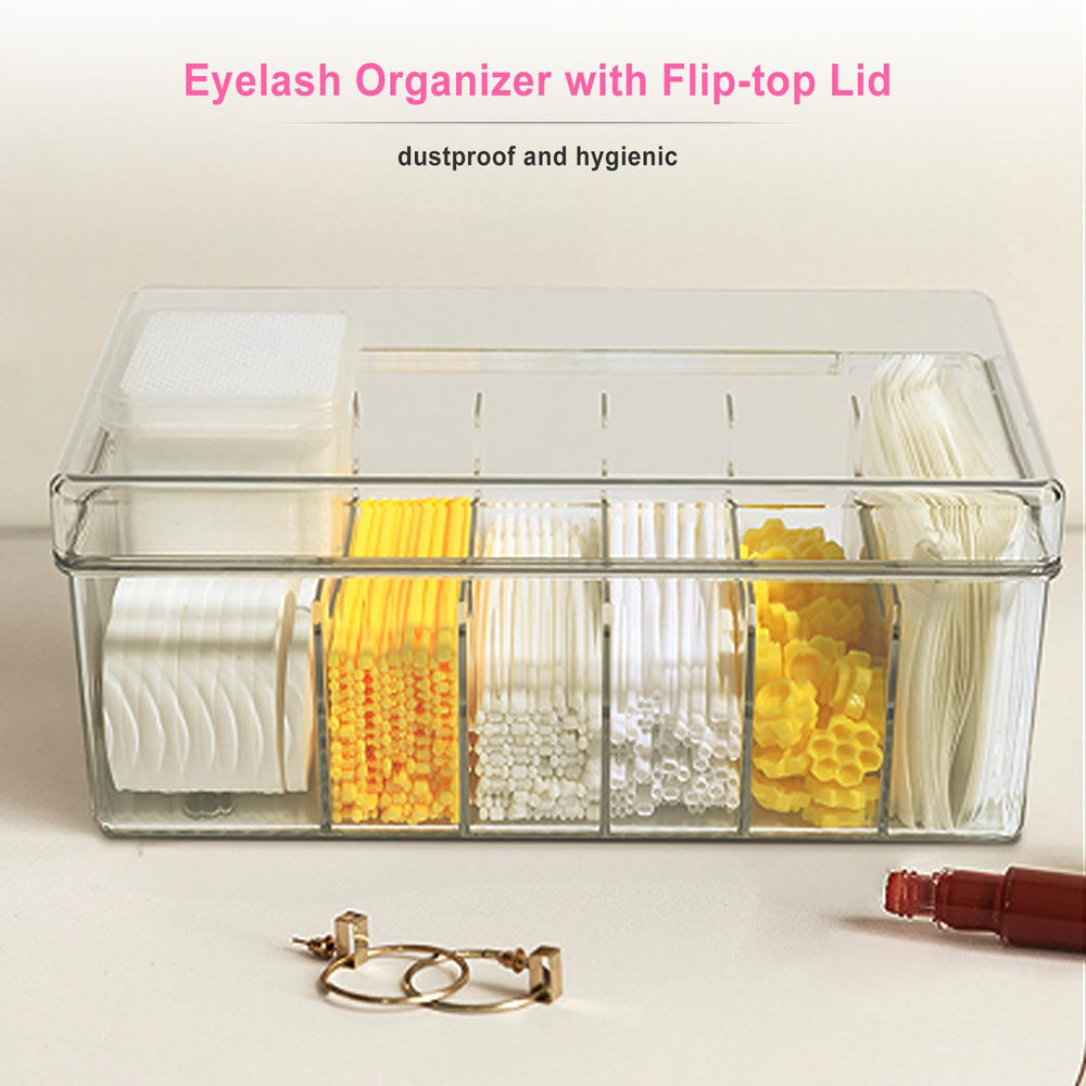 Samchilderlan lash cart organizer features a non-slip base for stable placement on desks.