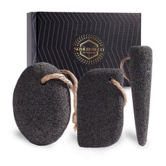 SAMEBUTECO volcanic pumice stone oval large for broad foot cleansing and dead-skin removal