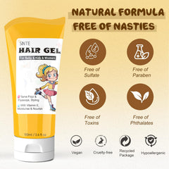 Samnyte gel para niños, estilos adorables con peinados definidos