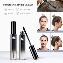 Close-up of the Samnyte stick applying to smooth hair with precision.