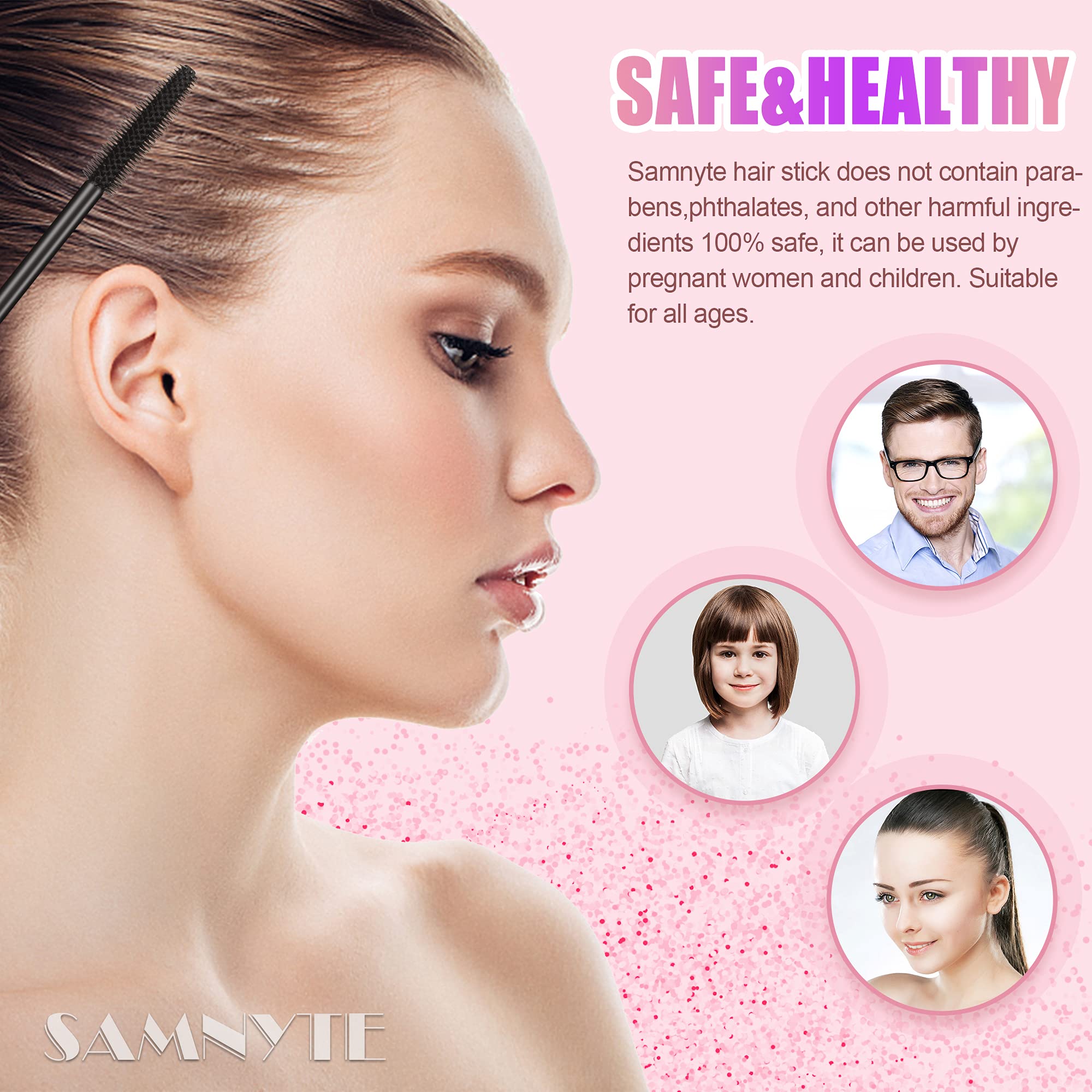 Samnyte avocado oil nourishes hair surface in finishing stick
