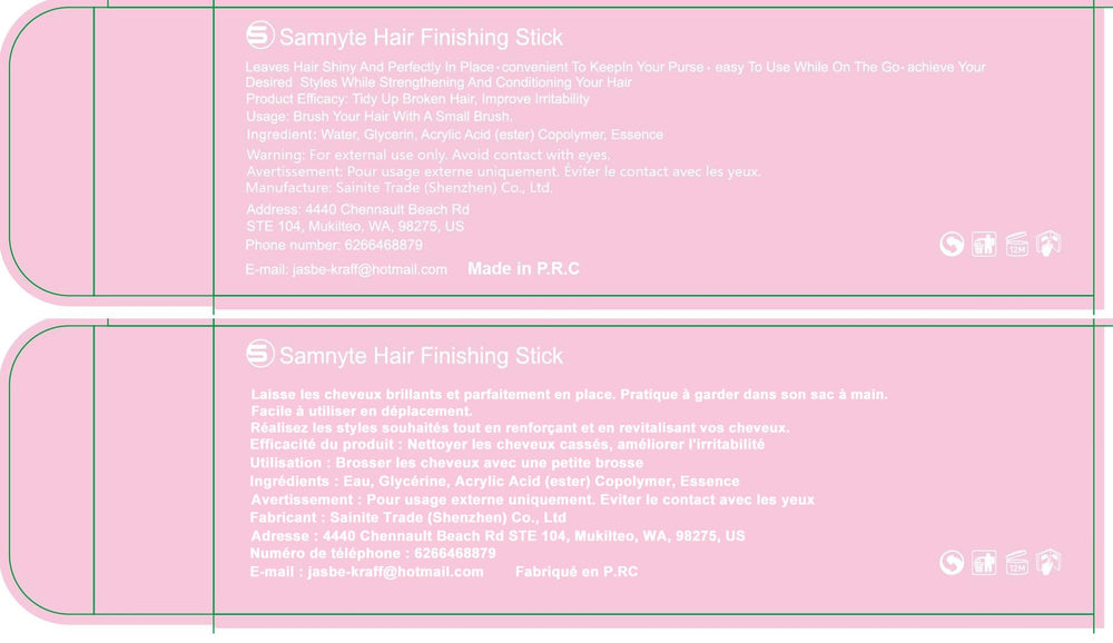Samnyte non greasy formula leaves hair clean and residue free