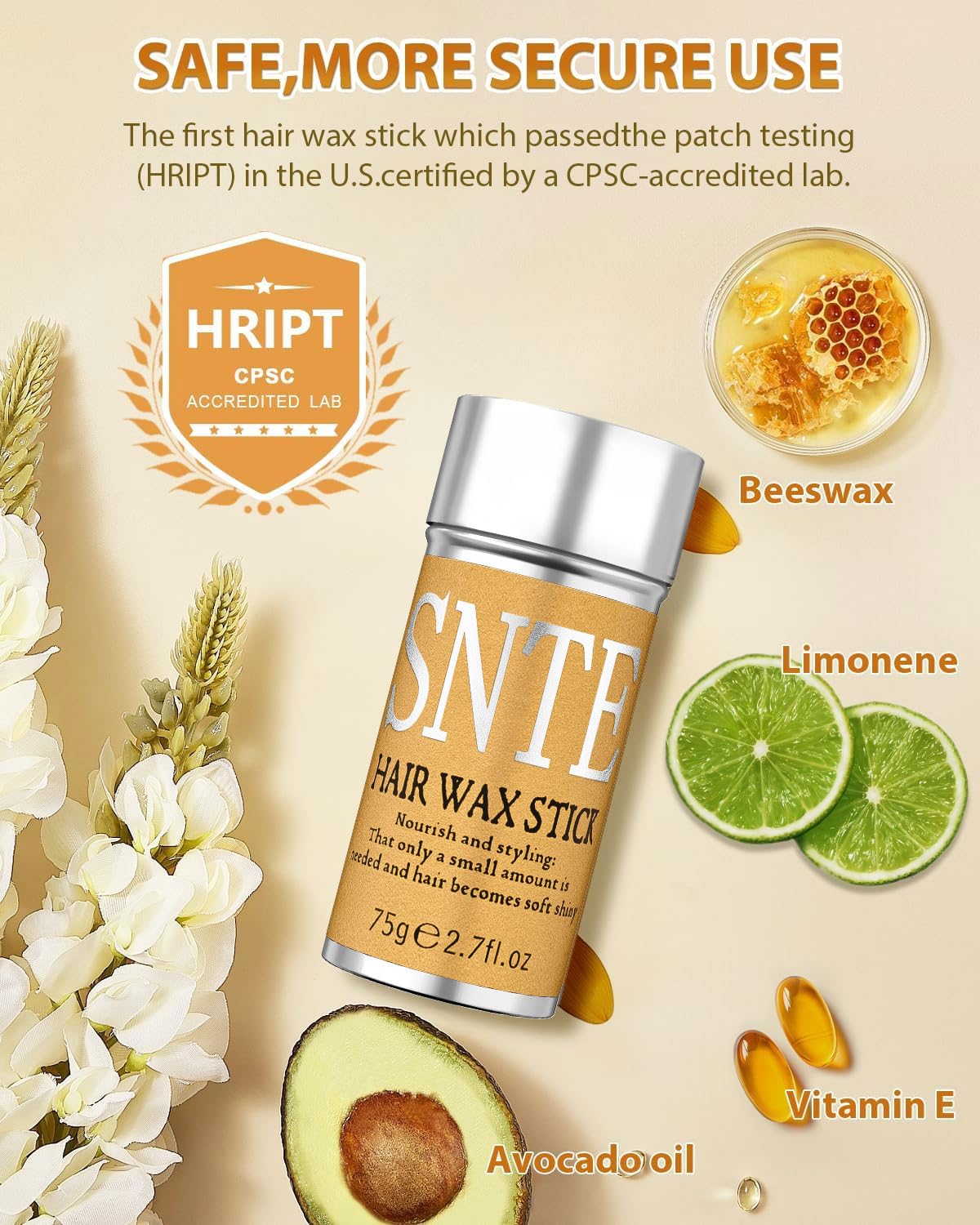 Samnyte Hair Wax Stick: brillo suave y natural en el cabello.