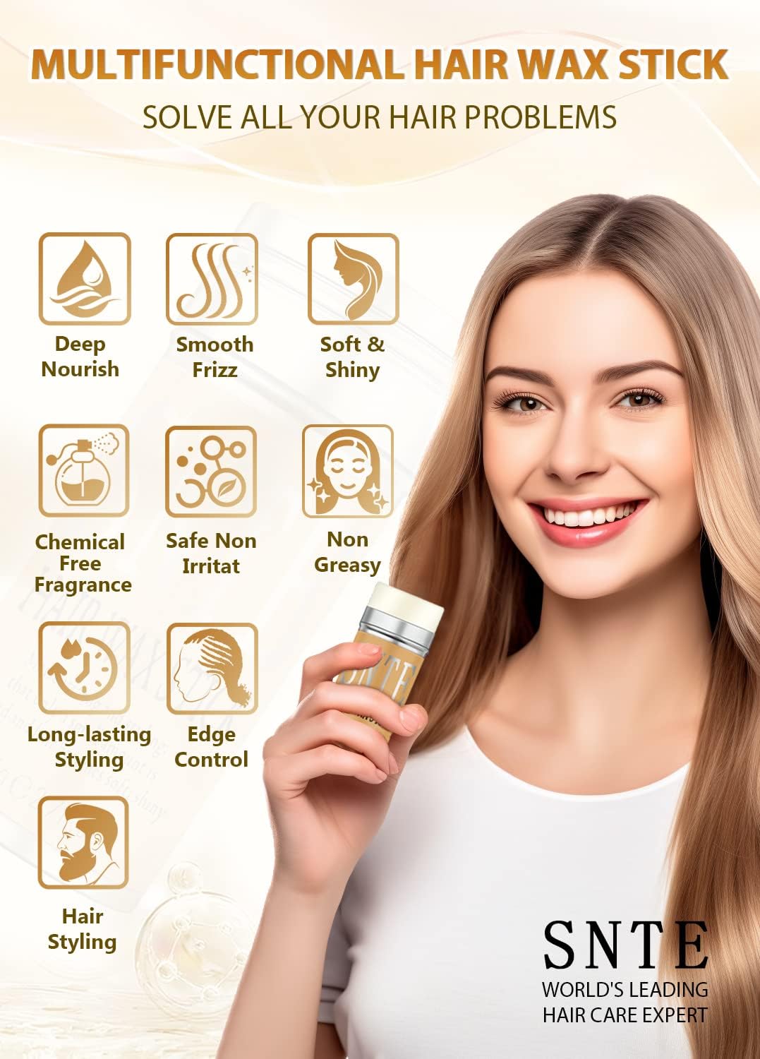 Samnyte Hair Wax Stick ofrece fijación duradera para peinados definidos