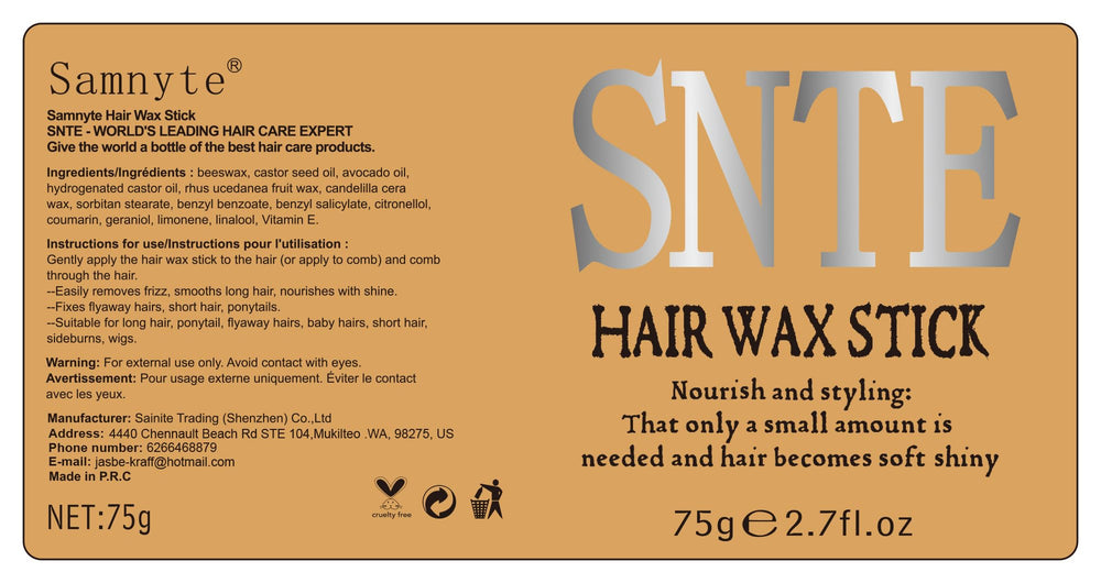 Samnyte Hair Wax Stick: fácil de limpiar tras peinado.