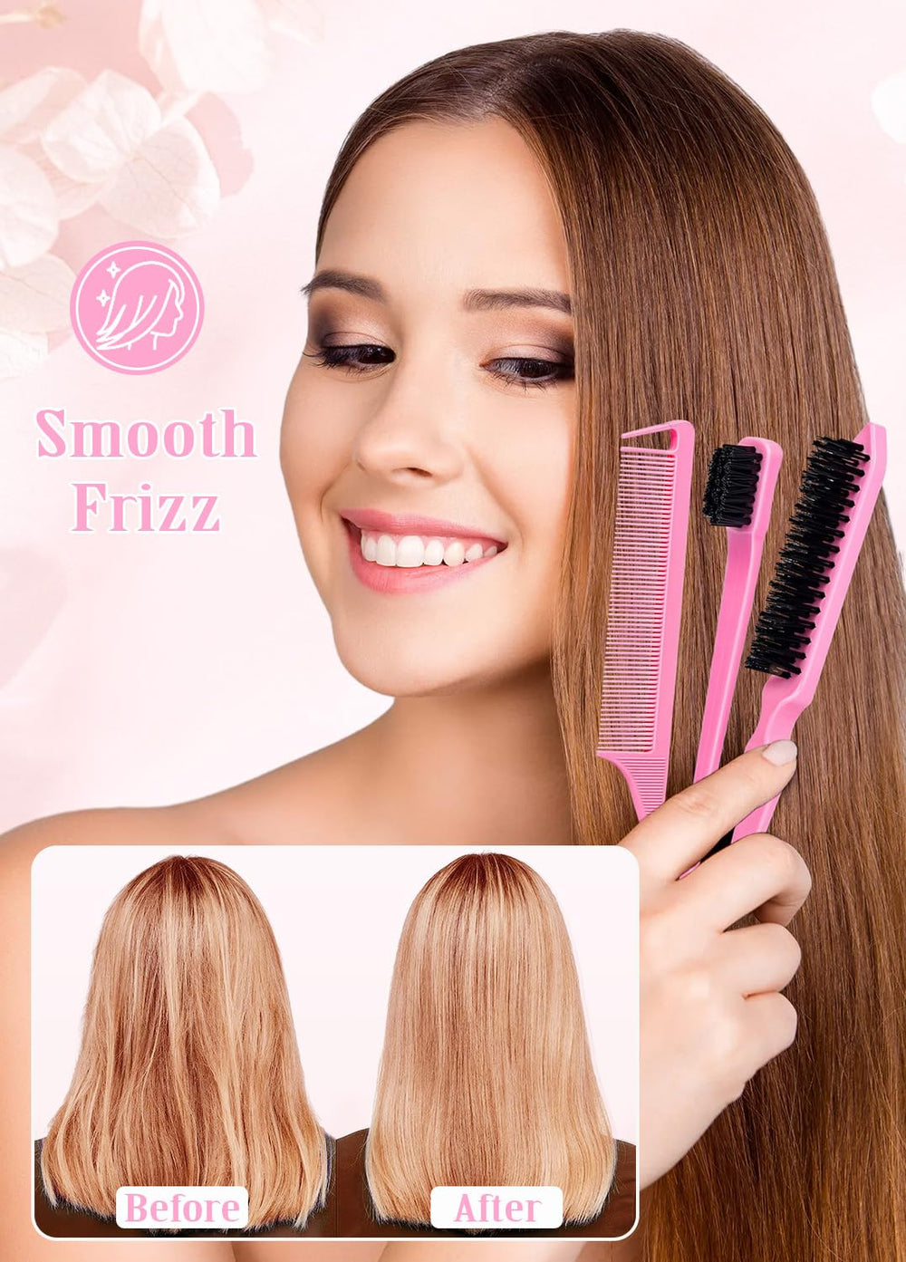 Samnyte rat-tail comb for clean parting and sleek finishes.