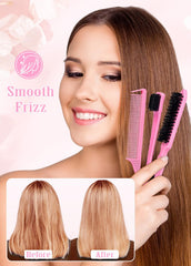 Samnyte rat-tail comb for clean parting and sleek finishes.