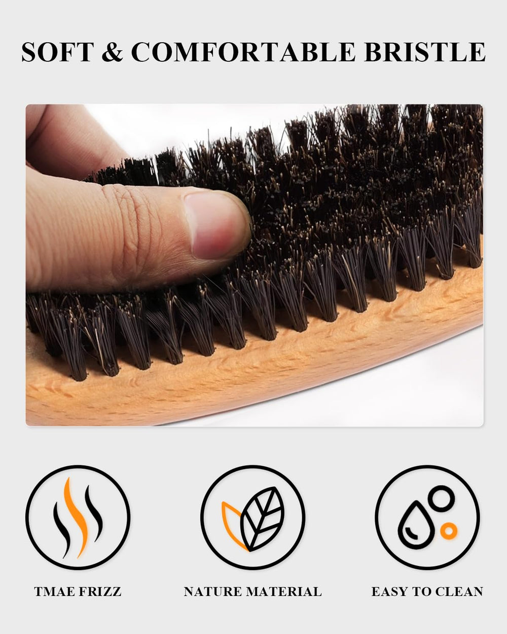 Samnyte Slick-Back Brush beard grooming use for crisp edges.