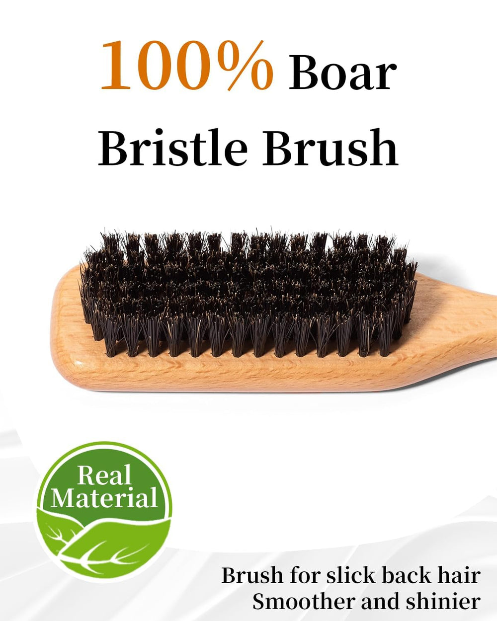 Samnyte slick back brush bristles closeup highlights flexible bristles for comfortable scalp contact.