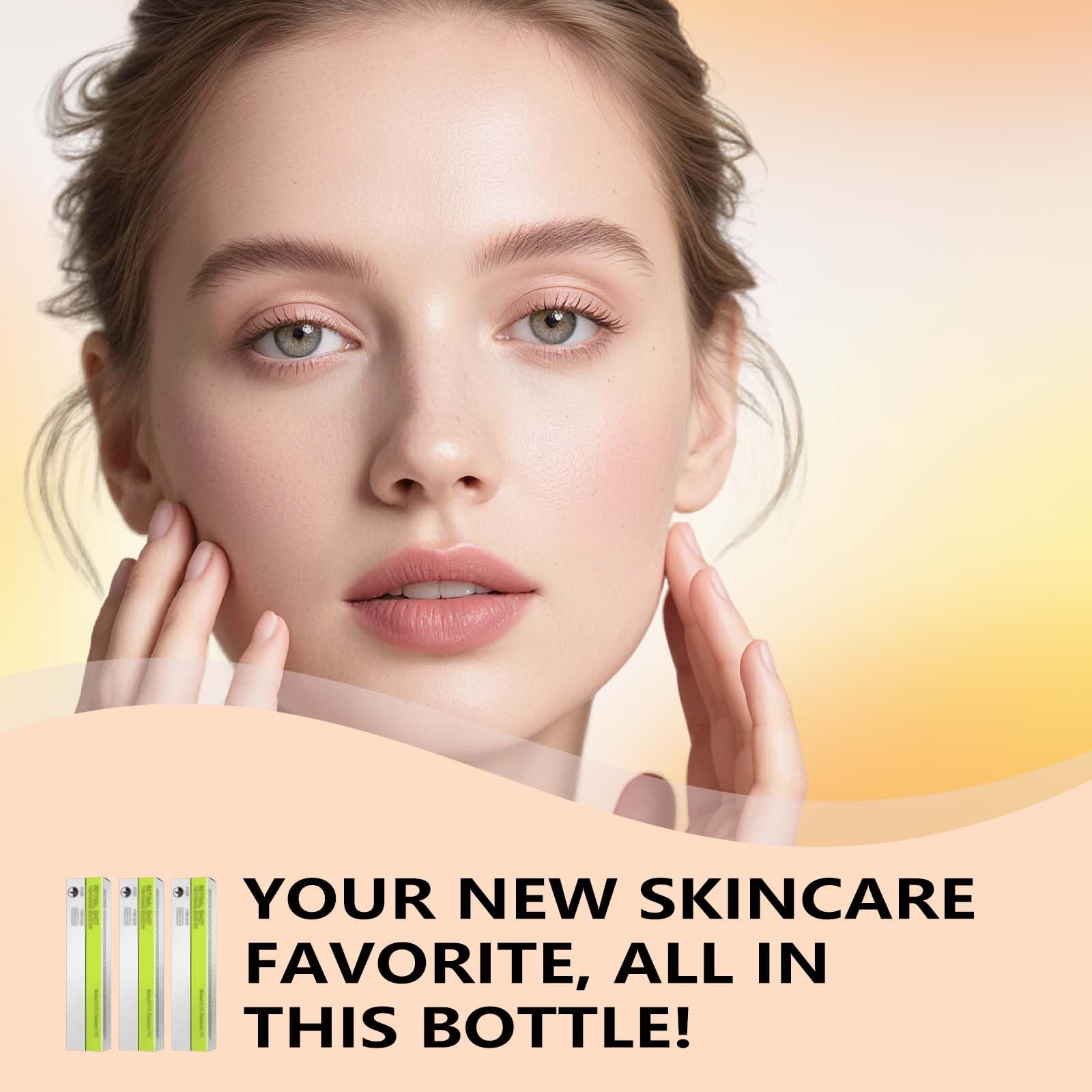Sampick Retinal Renewal Night Booster serum glow on skin after application.