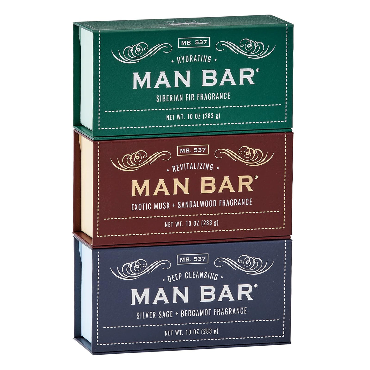 San Francisco Soap Company Man Bar with Silver Sage Bergamot for deep cleansing and refreshing skin.